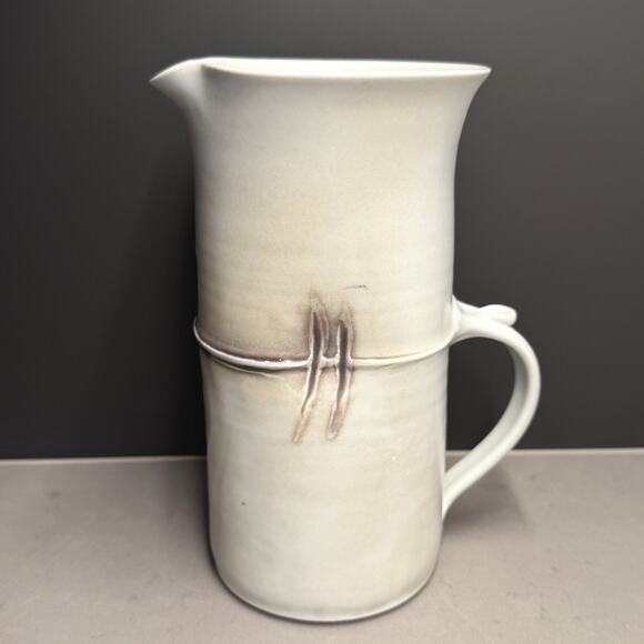 Roycroft Potters East Aurora NY Porcelain Pottery Pitcher Jug With Handle 9 1/4" - Picture 2 of 9